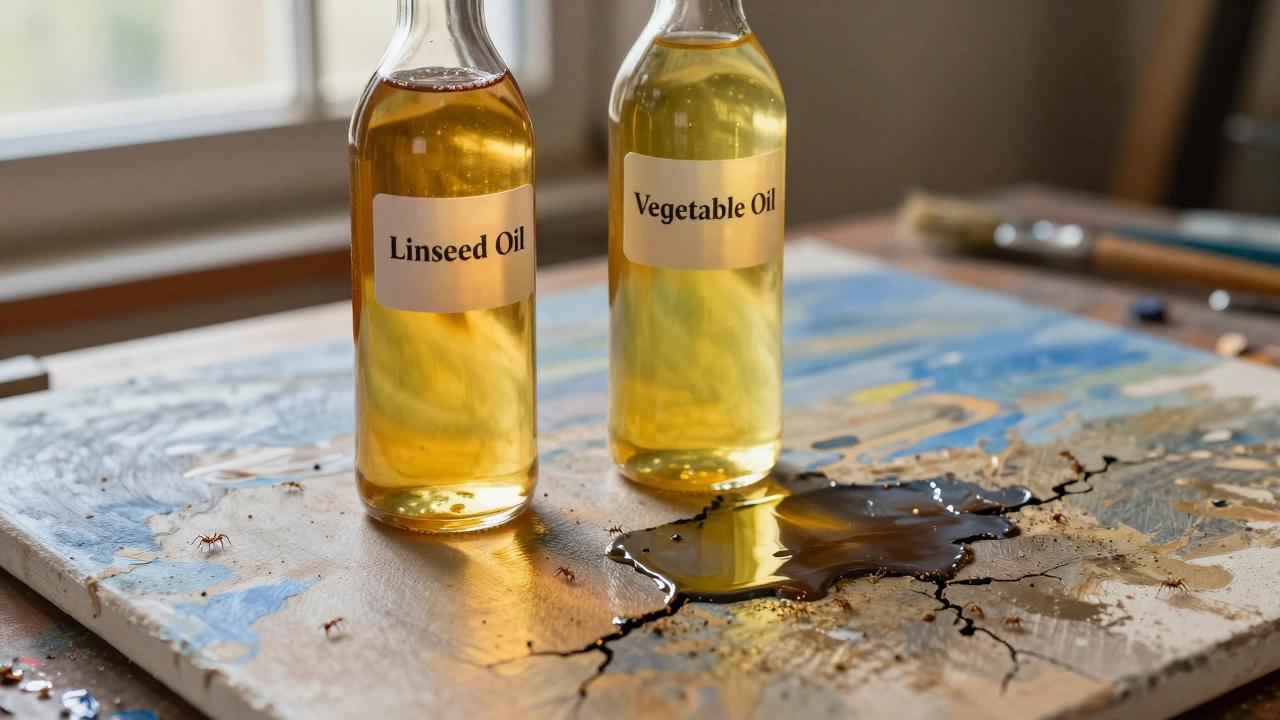 Can I Use Vegetable Oil Instead of Linseed Oil in Oil Painting?