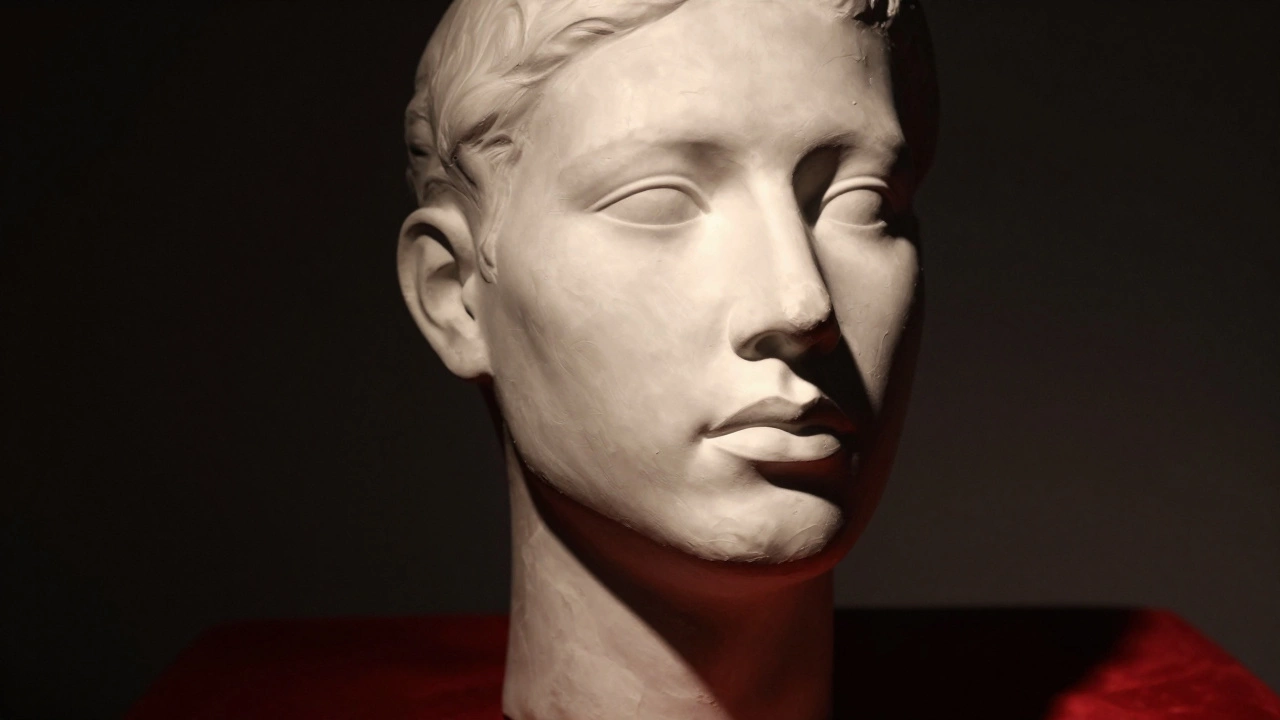 Plaster bust demonstrating highlights, shadows, and reflected light effects