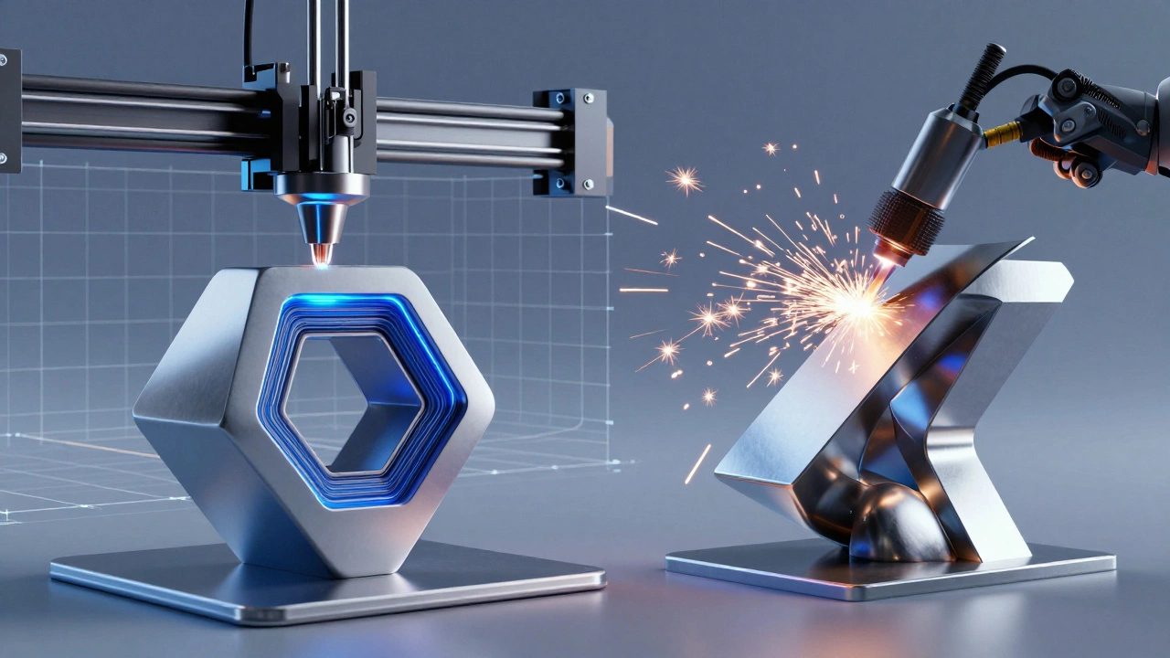 3D printing and welding steel for modern abstract sculptures