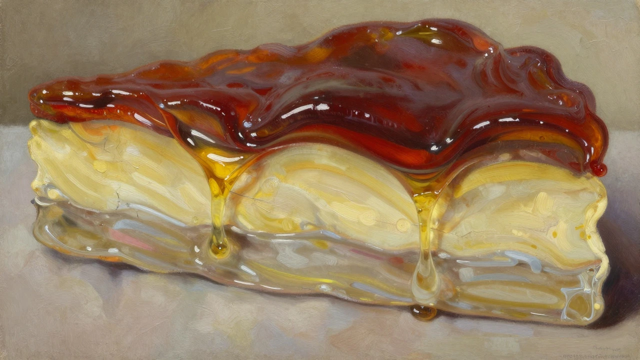 Cross-section illustration showing layered oil paint thickness from lean to fat